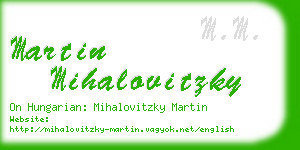 martin mihalovitzky business card